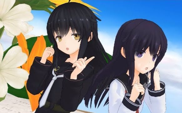 【舰c mmd】twinkle days【三日月&晓】