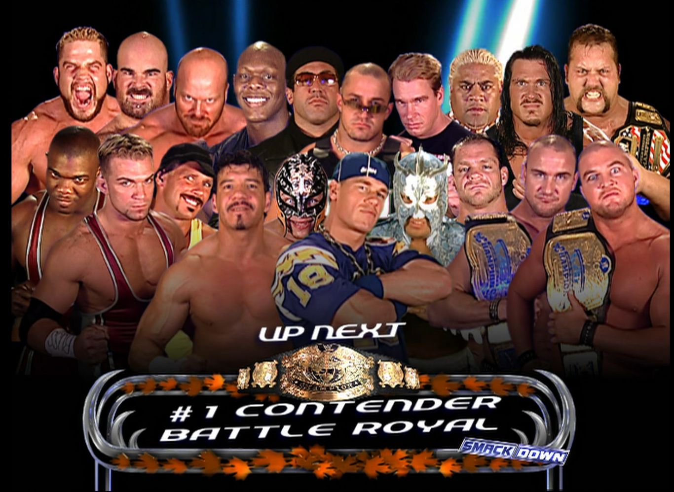 SmackDown November 27, 2003 20 Man WWE Championship #1 Contender Battle Royal哔哩哔哩bilibili