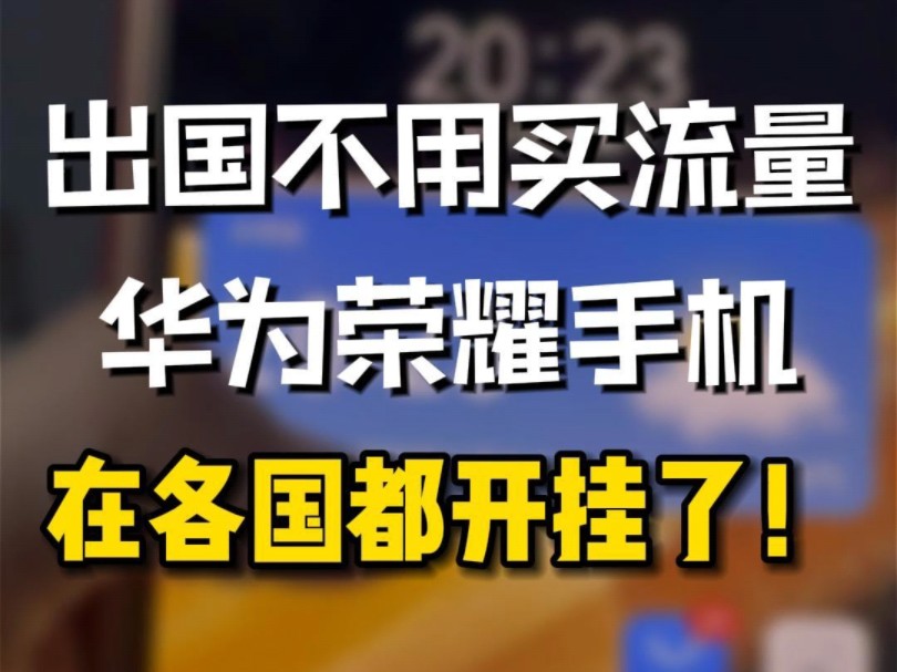 出国不用买流量,华为荣耀手机在各国都开挂了! #华为 #荣耀 #天际通哔哩哔哩bilibili