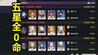 低配五星全0命角色极限通关8月幽境危战难度6！
