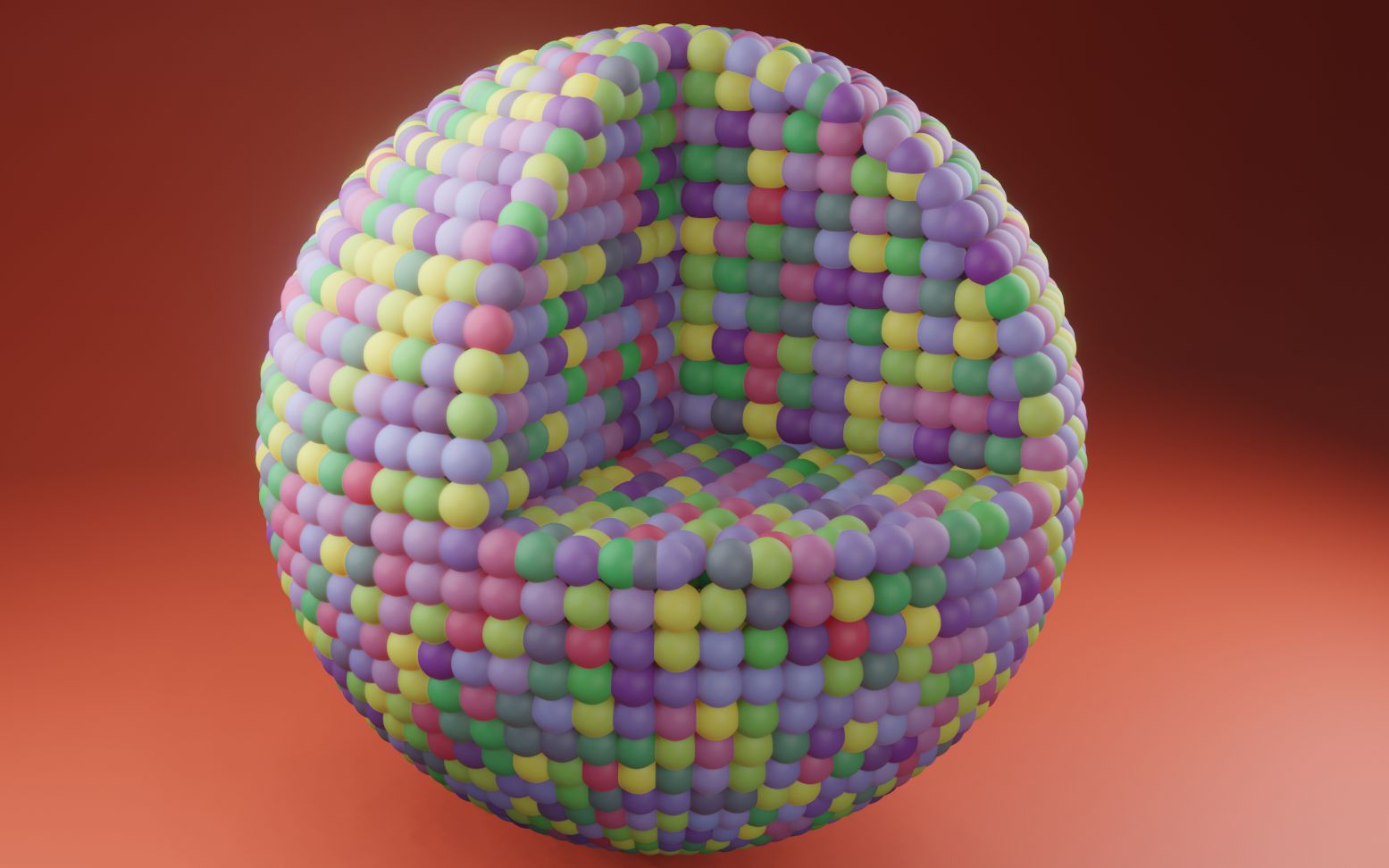 blender3d科研绘图之球堆积球