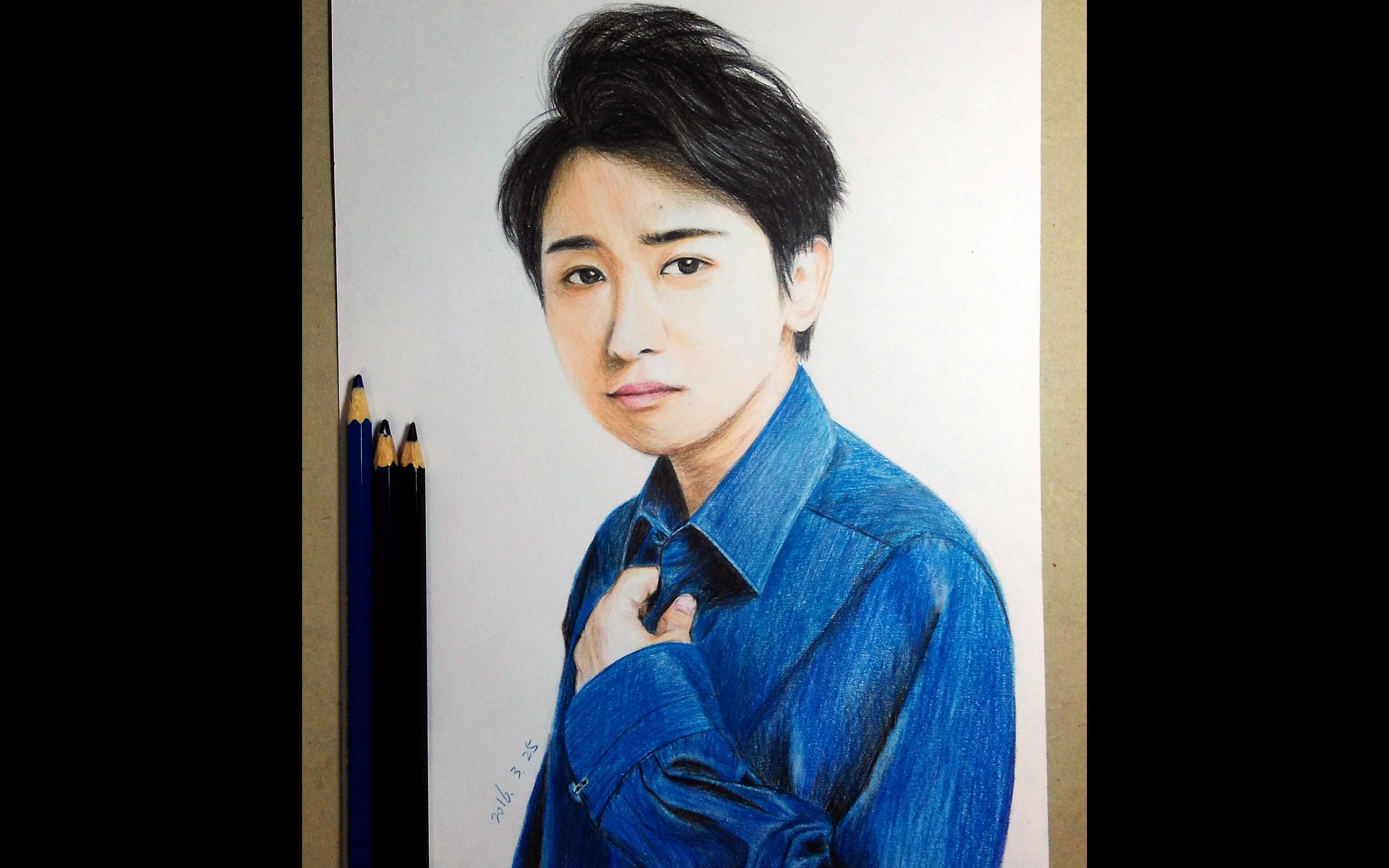 【手绘彩铅】大野智--鲛岛虾饺_哔哩哔哩_bilibili