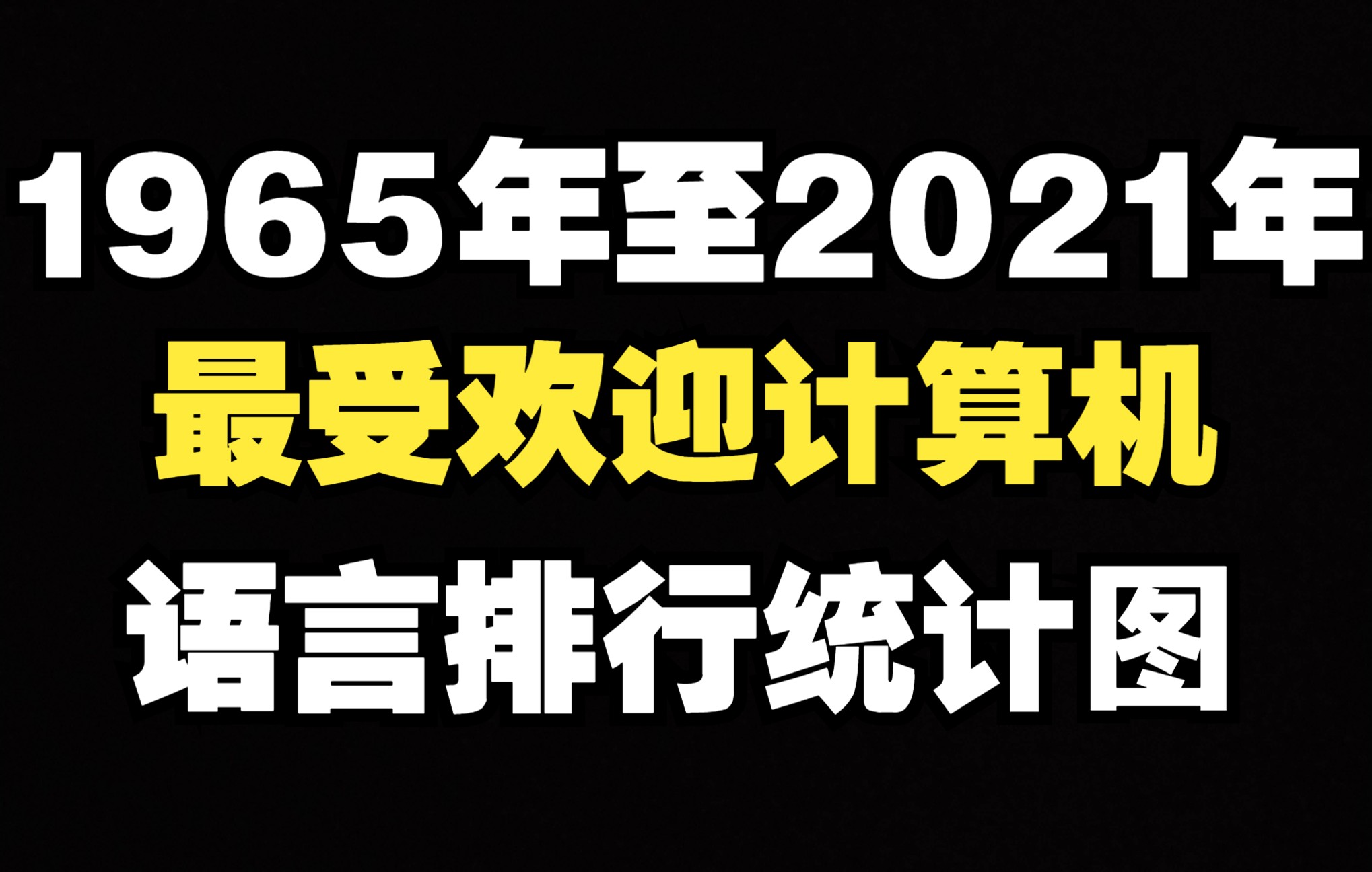 1965年至2021年最受欢迎的计算机编程语言排行哔哩哔哩bilibili