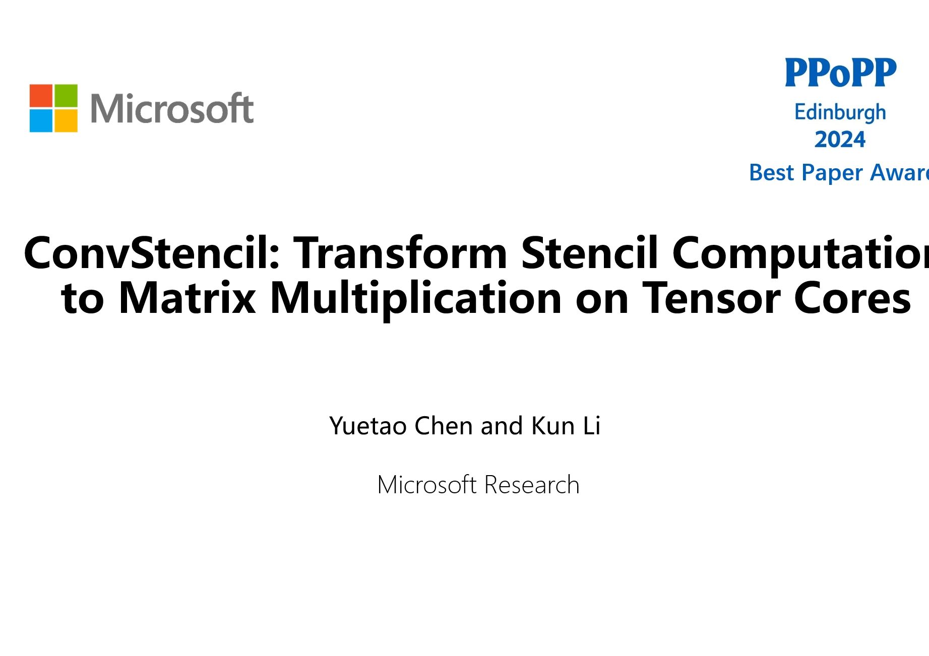 HPHEX组会 | [PPOPP'23 Best Paper] ConvStencil:突破HPC与AI的“软硬”边界,开启科学计算新范式哔哩哔哩bilibili