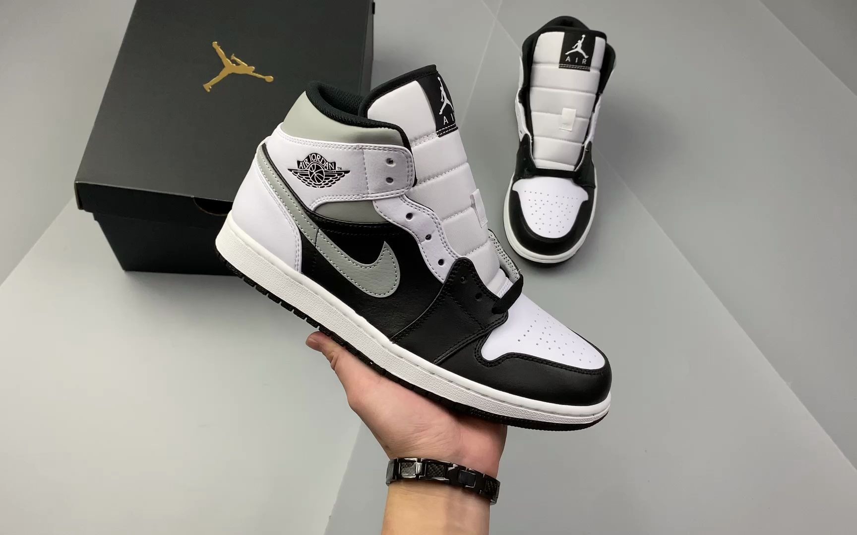 aj1mid中帮 黑白灰影子