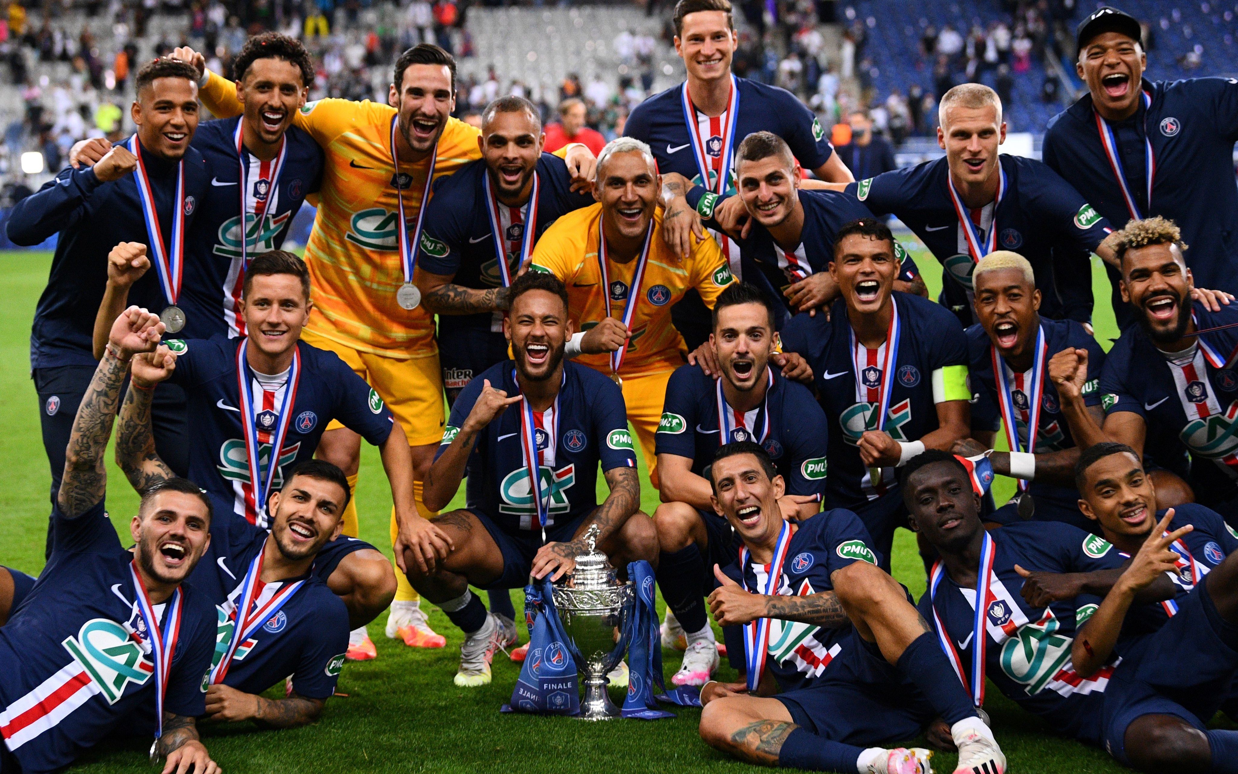 法国杯决赛集锦内马尔破门姆巴佩伤退巴黎10十人圣埃蒂安夺冠