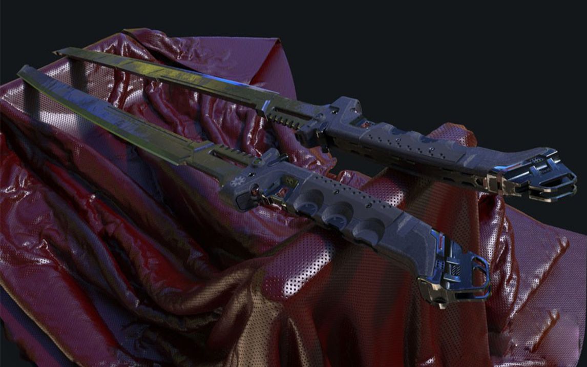 【3dmax新手武器建模】科技剑模型制作,详细布线讲解