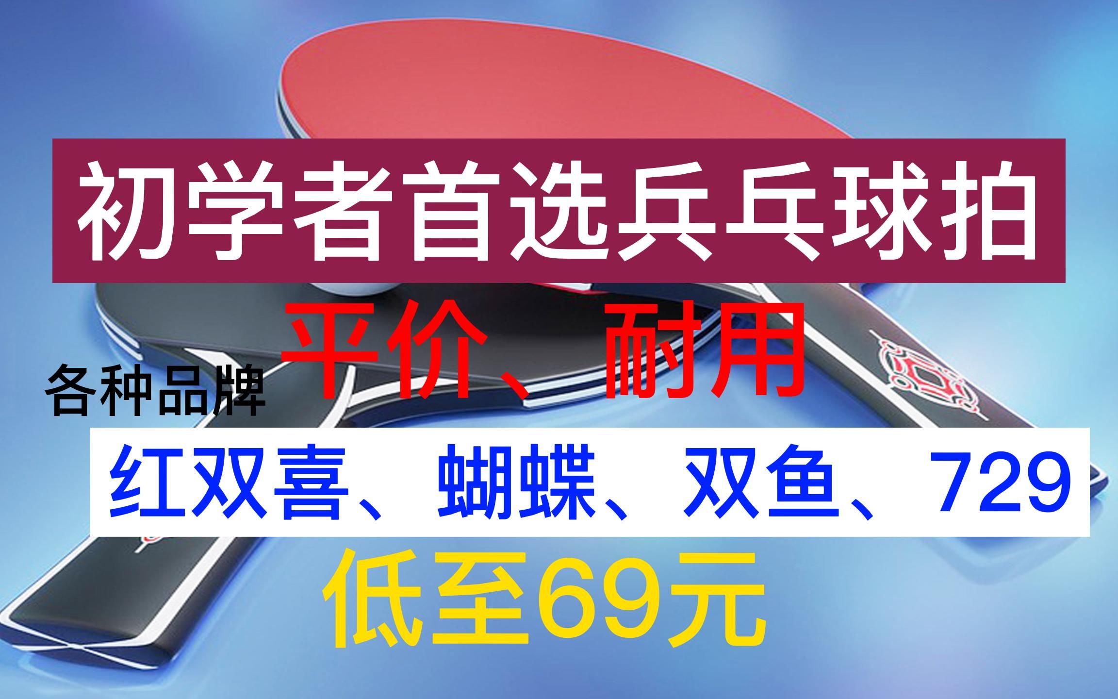 【新手兵乓球拍怎么选】全价位新手入门参考推荐 经典单排+实惠对拍 红双喜/蝴蝶/双鱼/729兵乓球拍哔哩哔哩bilibili