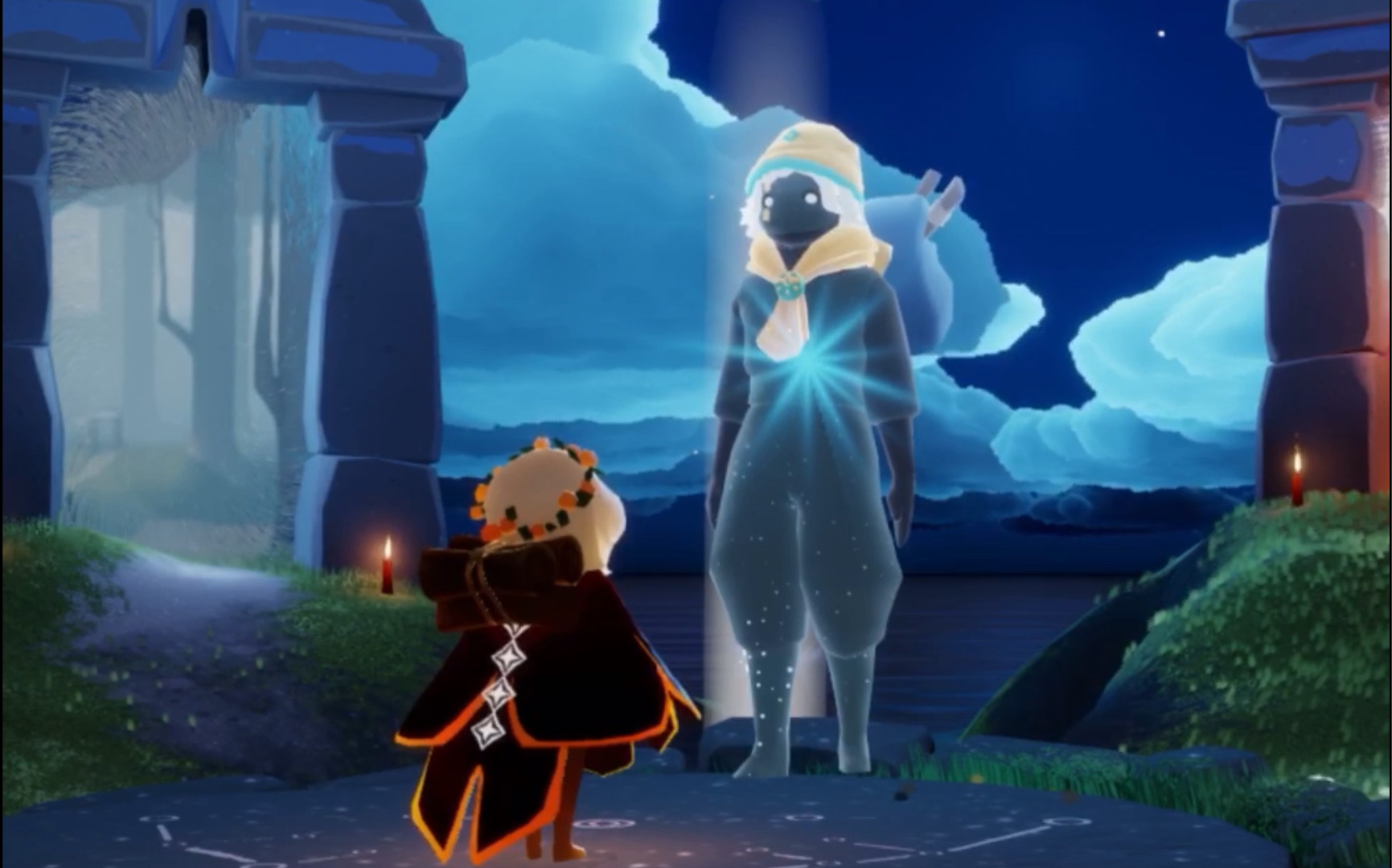 【先祖兑换】《光遇》集结季/重组季的怕水先祖(胆小鬼学员)_哔哩哔哩