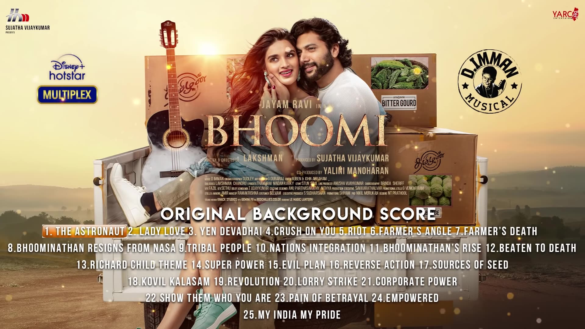 [图]【索尼音乐】Bhoomi - OST Jukebox _ Jayam Ravi, Nidhhi Agerwal _ D. Imman _ Lakshman