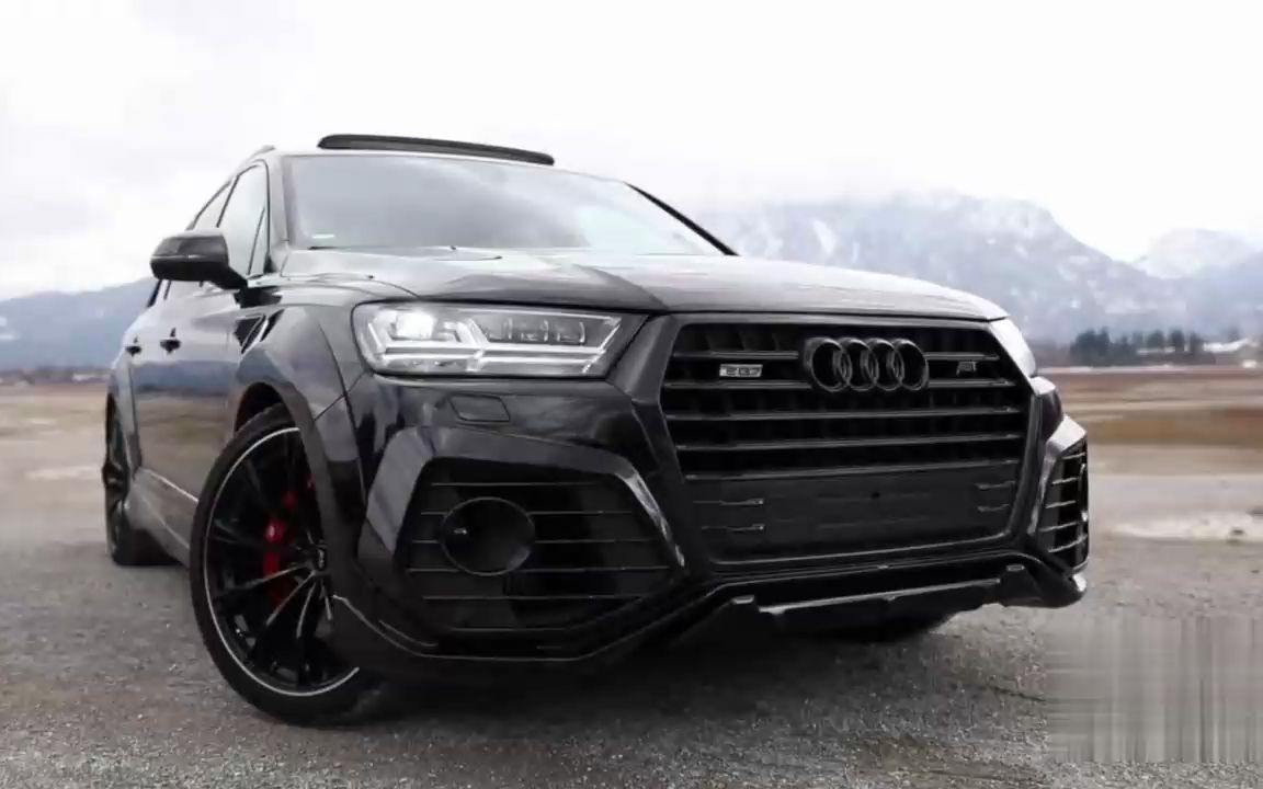 abt宽体奥迪sq7 520hp 的黑色野兽_哔哩哔哩_bilibili