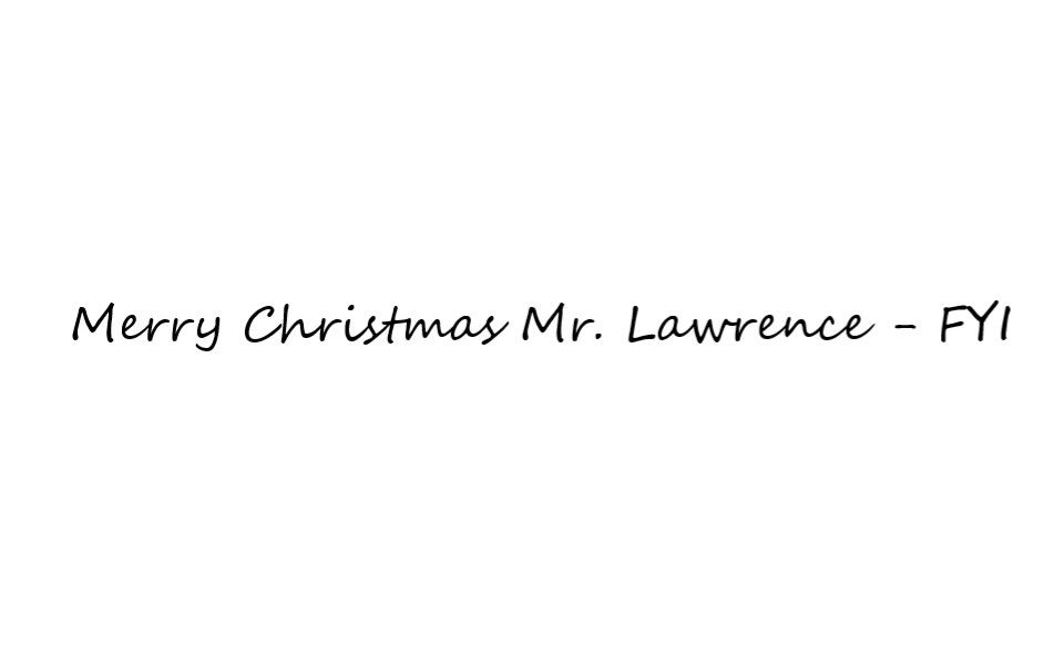 [图]【翻唱】Merry Christmas Mr. Lawrence - FYI (cover.宇多田ヒカル)