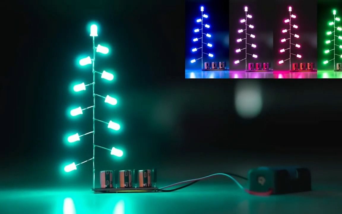 DIY圣诞树RGB LED灯电路哔哩哔哩bilibili