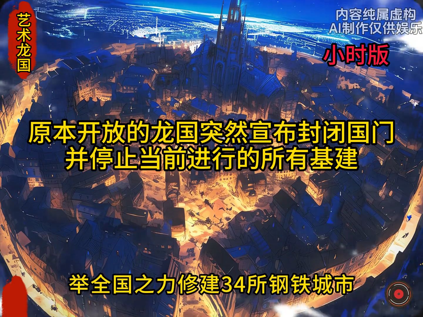 [图]原本开放的龙国突然宣布封闭国门 并停止当前进行的所有基建 举全国之力修建34所钢铁城市《艺术龙国》