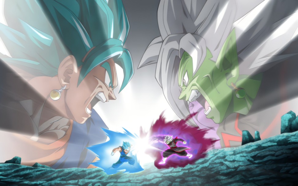 【龙珠z爆裂大战】超蓝贝吉特,合体扎马斯游戏动画