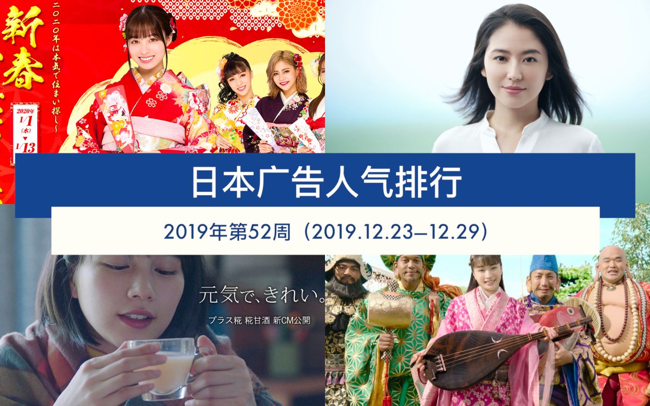 日本广告人气排行(2019年第52周 12.23  12.29)哔哩哔哩bilibili