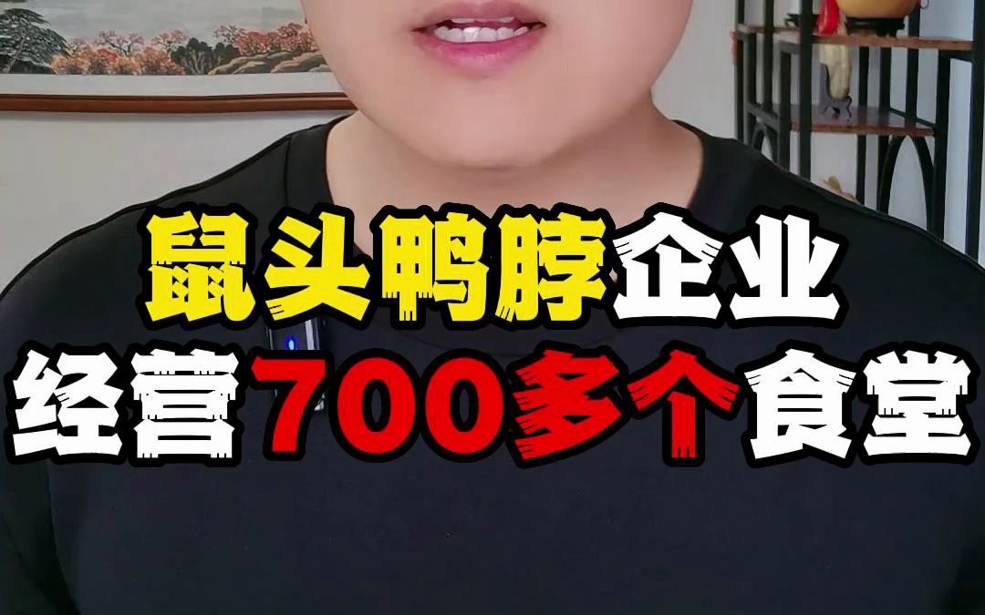 鼠头鸭脖企业经营700多个食堂哔哩哔哩bilibili