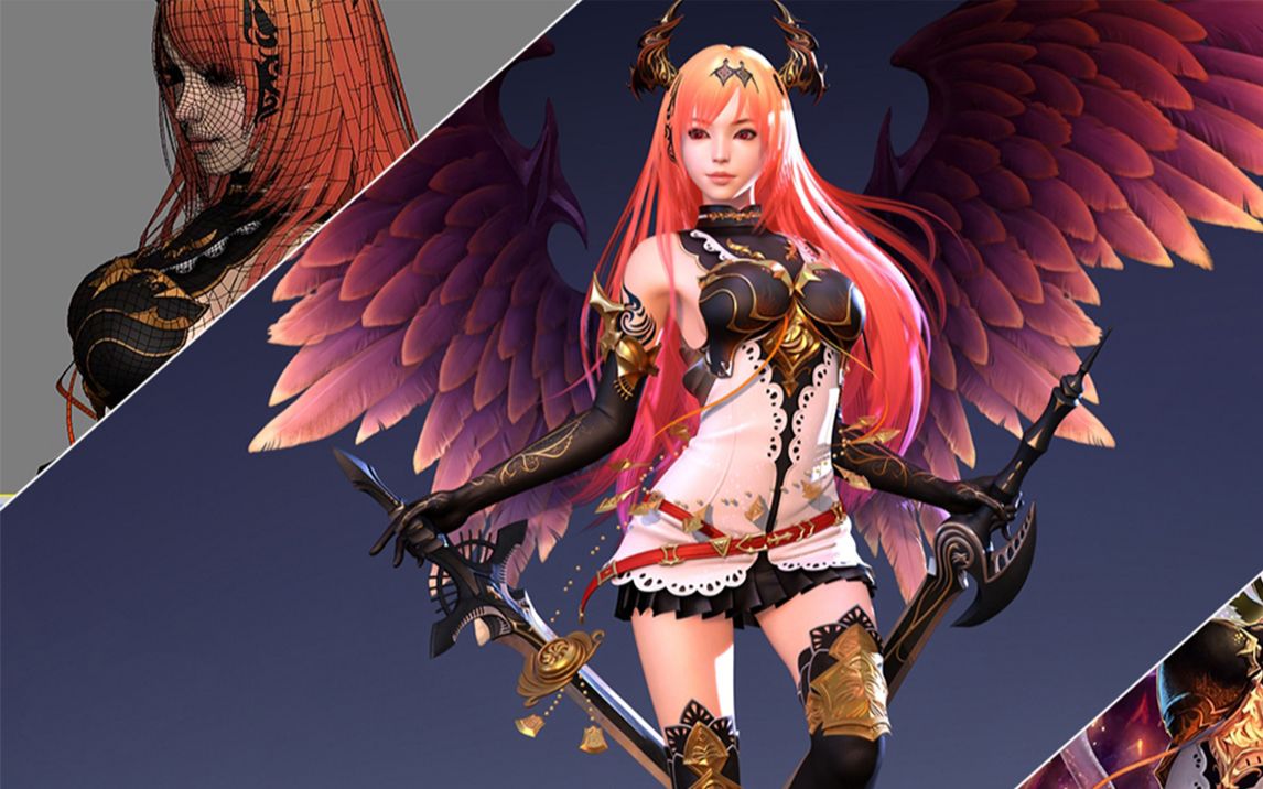 3dmaxszb日韩风魅力角色暗黑天使奥利维亚美学揭密教学