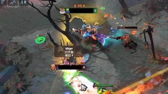 好细的转仇恨!BMK火枪4分钟单杀拒绝者卡尔!DOTA2