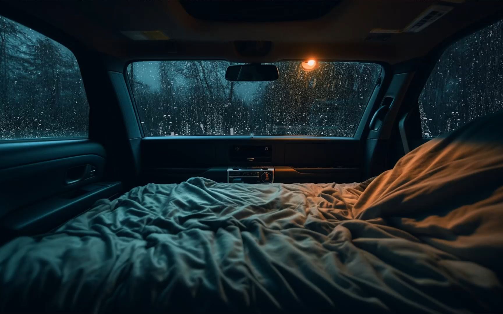 【室内温馨雨声】1515 汽车音响下雨失眠_ 10小时雨声用于睡眠