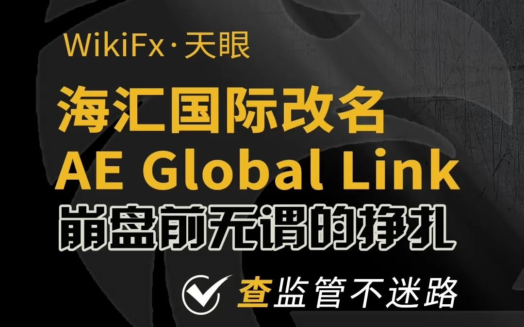 外汇天眼:海汇国际改名AE Global Link,崩盘前的无谓挣扎哔哩哔哩bilibili