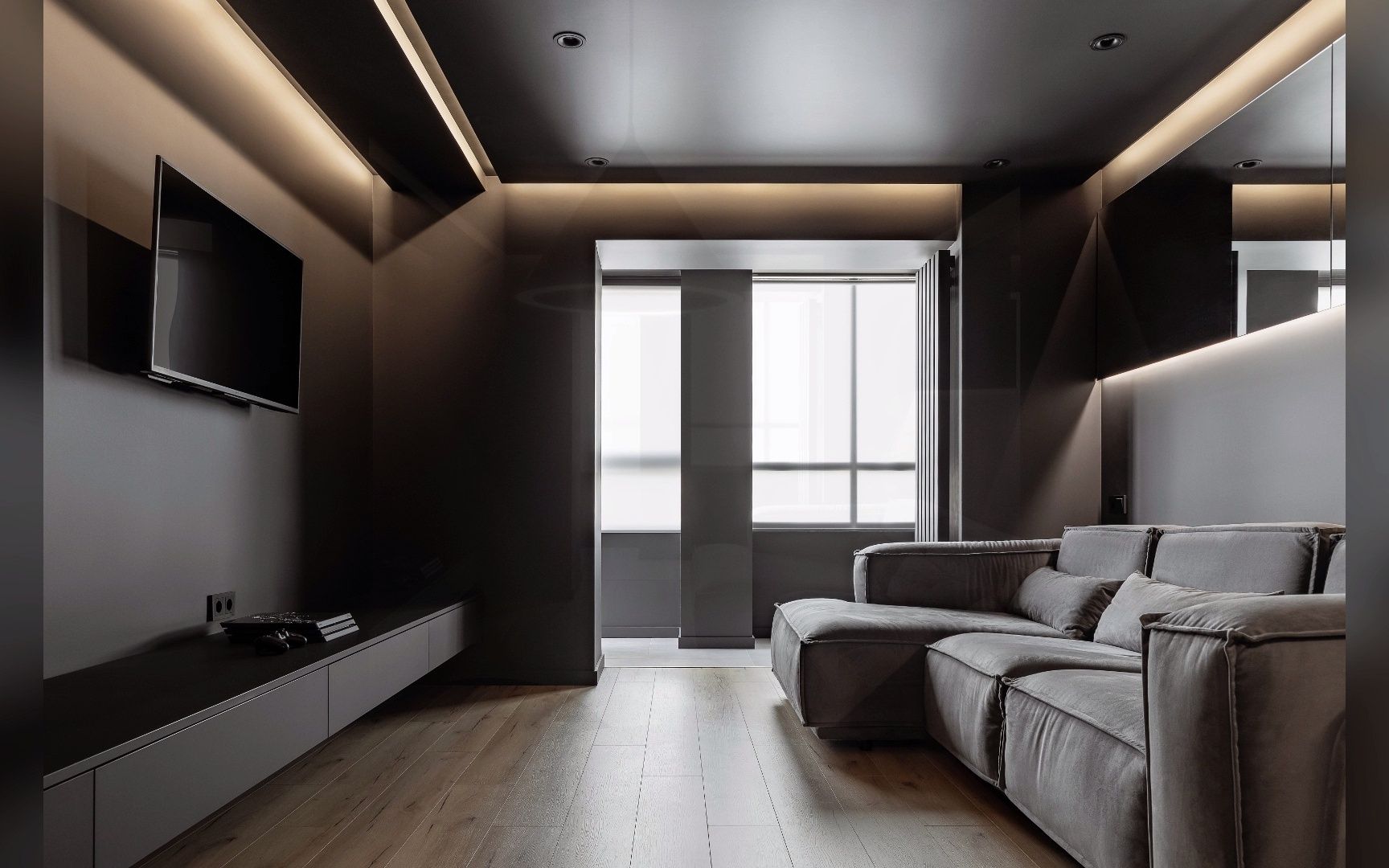 独居质感 50㎡灰黑色调简约小居