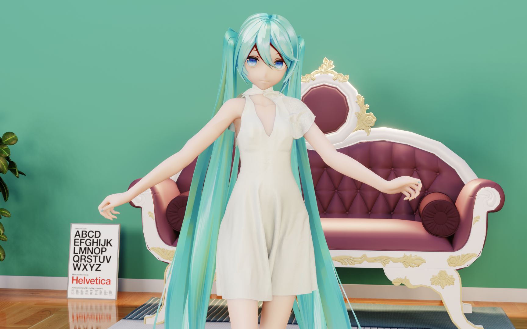 【預覽版/mmd/布料解算】yyb式初音——getcha!_嗶哩嗶哩_bilibili