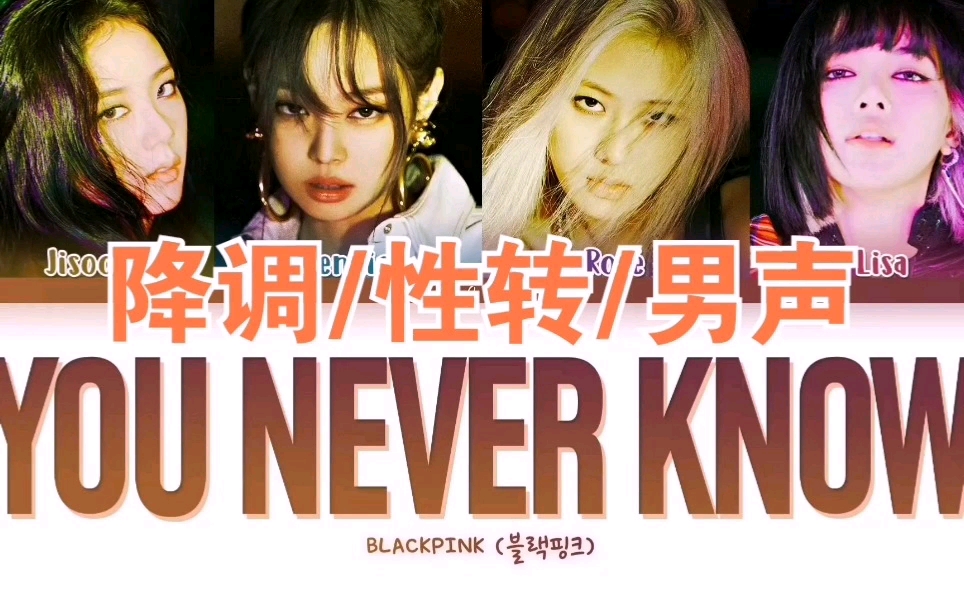 [图]【BLACKPINK】【重投版】降调男声版You Never Know智秀超苏男声开口跪√