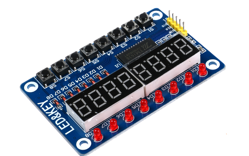 KA02005 基于单片机驱动数码管 LED 按键模块(TM1638) 流水灯 07 按键值显示哔哩哔哩bilibili