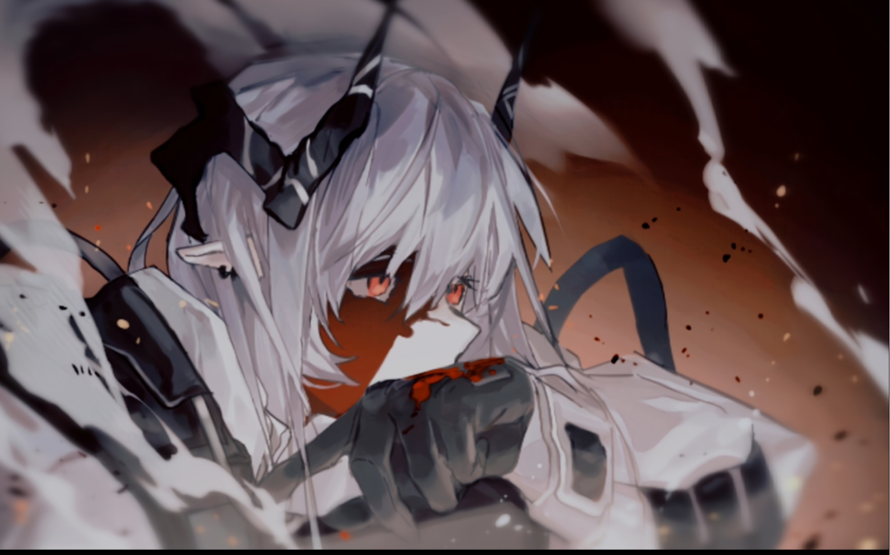 【明日方舟】黑角带队 霜冻废墟训练场7级 3人14星 门杀 刺激_哔哩