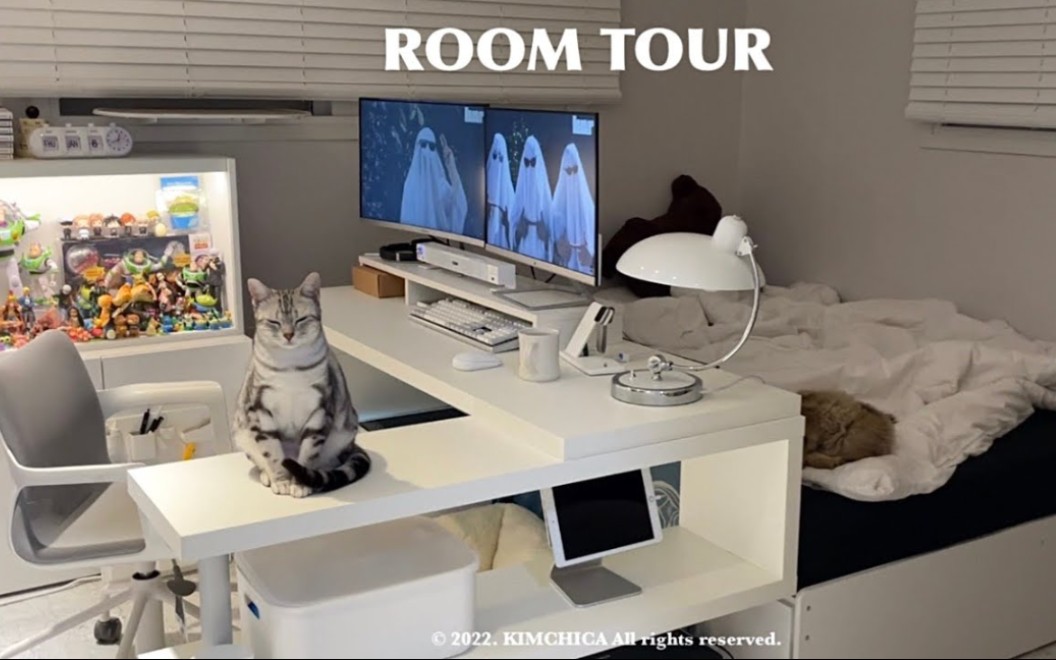 ROOM TOUR.4坪 房间装饰|家庭办公室客房旅行|工作室&卧室|今日之家|价值100万韩元的购物|自炊房装修哔哩哔哩bilibili