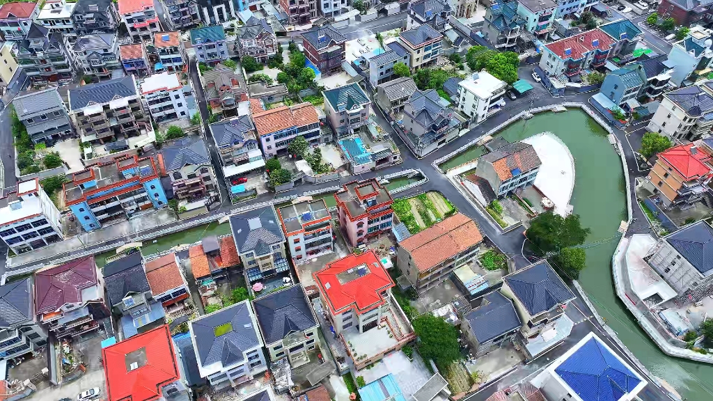 航拍浙江农村,中国民富第一名不虚传