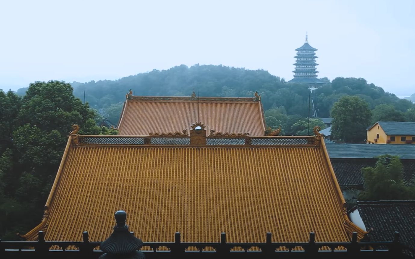 【白噪音 雨声】杭州净慈寺 青灯古佛 转眼千年云烟飘过哔哩哔哩bilibili