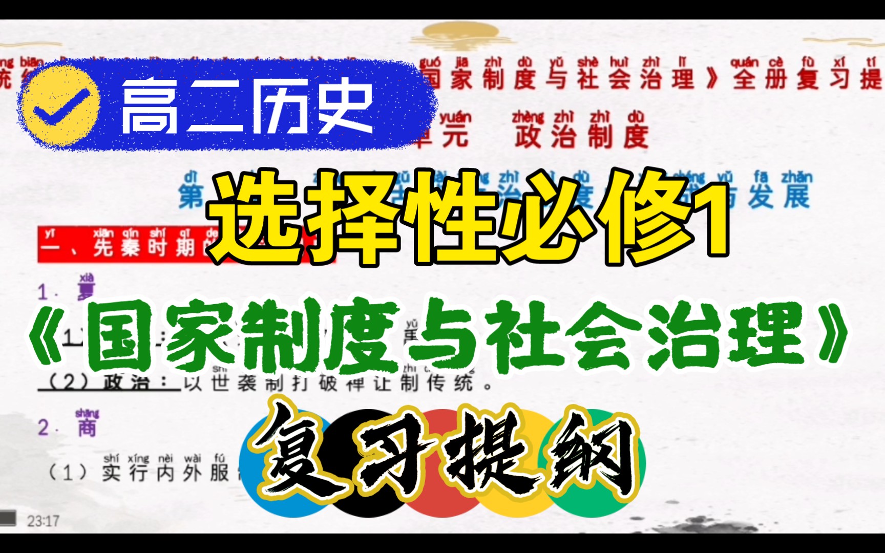 【高二历史】选择性必修1《国家制度与社会治理》,全册复习提纲.(评论区置顶帖可查看文本文件)哔哩哔哩bilibili