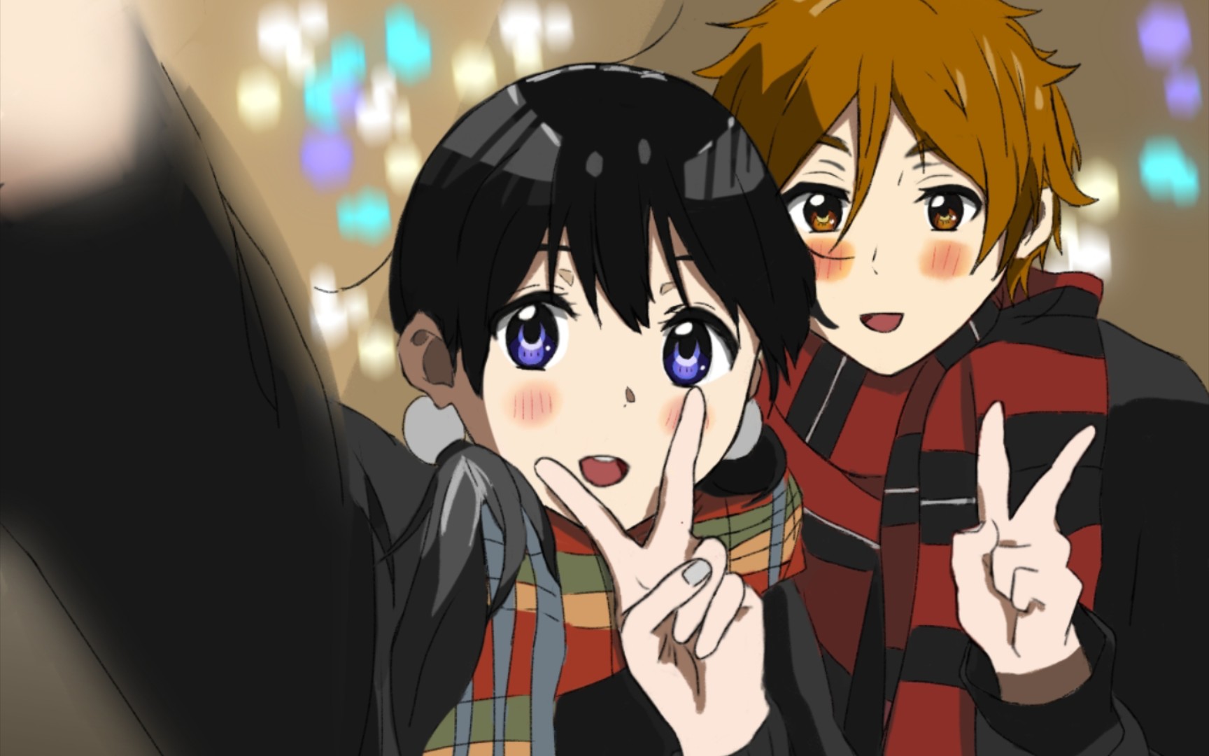 玉子和饼藏的合拍(指绘)