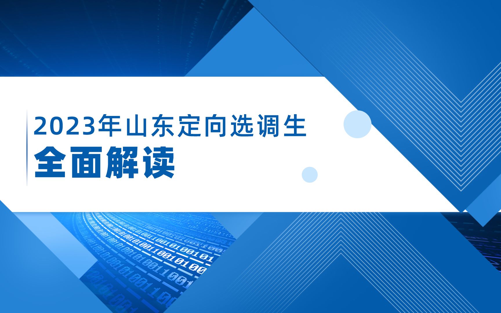 2023年山东定向选调生全面解读与备考指导哔哩哔哩bilibili