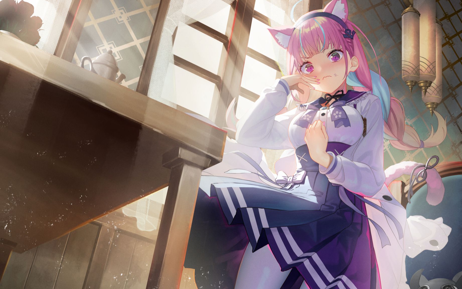 活动作品阿夸动态壁纸哟你脸红啦