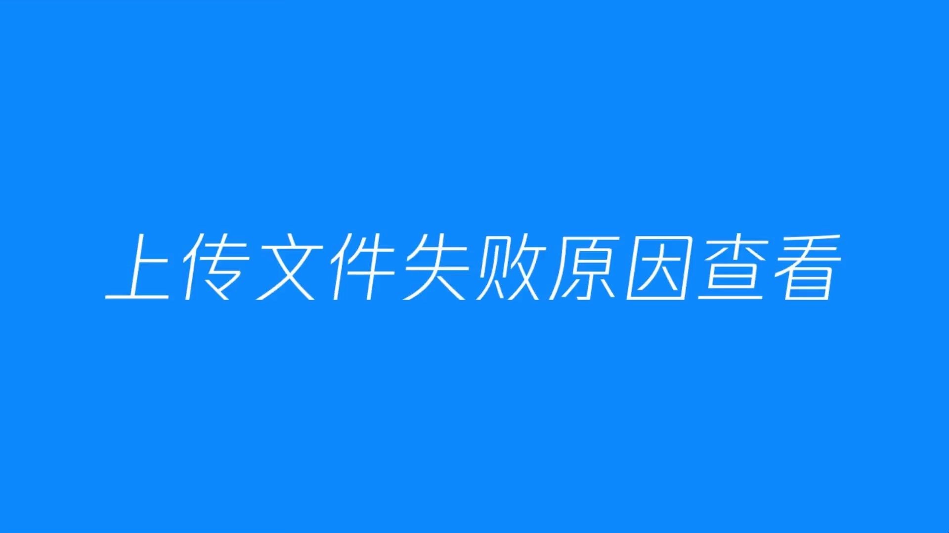 上传文件失败原因查看