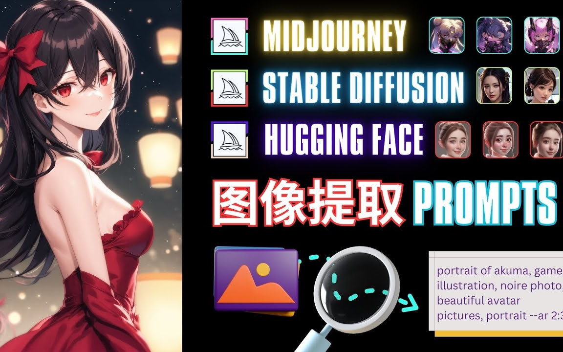 【MJ】Midjourney更新以图生文功能 (介绍3种图生文工具)哔哩哔哩bilibili