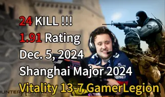 'ZywOo' 24KILL 1.91RATING!!! 【2024 上海 Major POV】