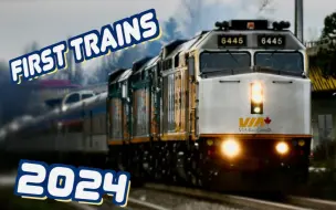 Download Video: [4K 60FPS]2024年首列火车：美铁、VIA Rail和BNSF