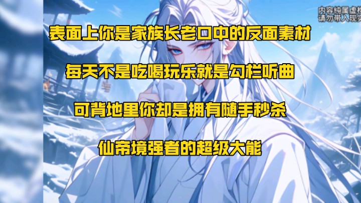 [图]表面上你是家族长老口中的反面素材每天不是吃喝玩乐就是勾栏听曲可背地里你却是拥有随手秒杀仙帝境强者的超级大能