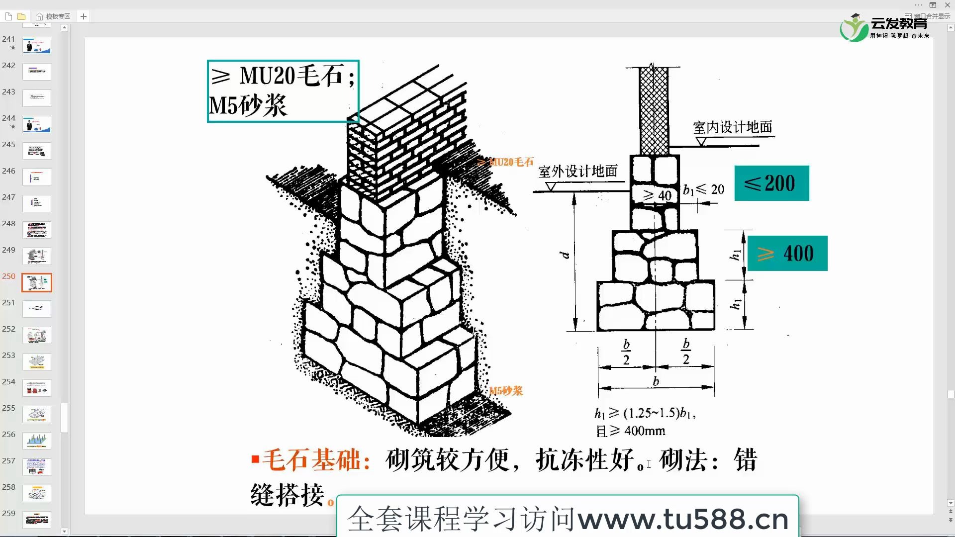 [图]建筑结构基础与识图学看施工图纸教学视频零基础学工程造价识图