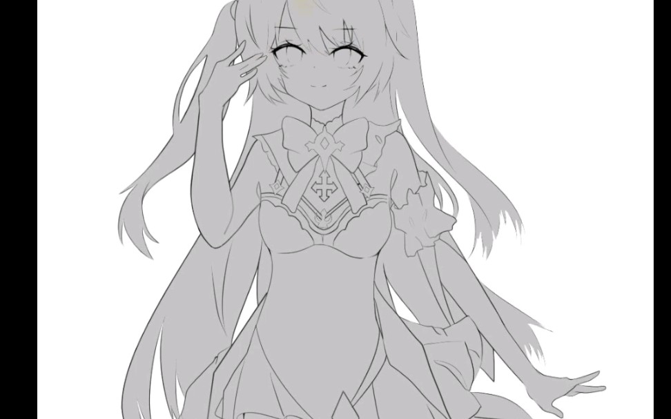 (原神)菲谢尔 绘画过程