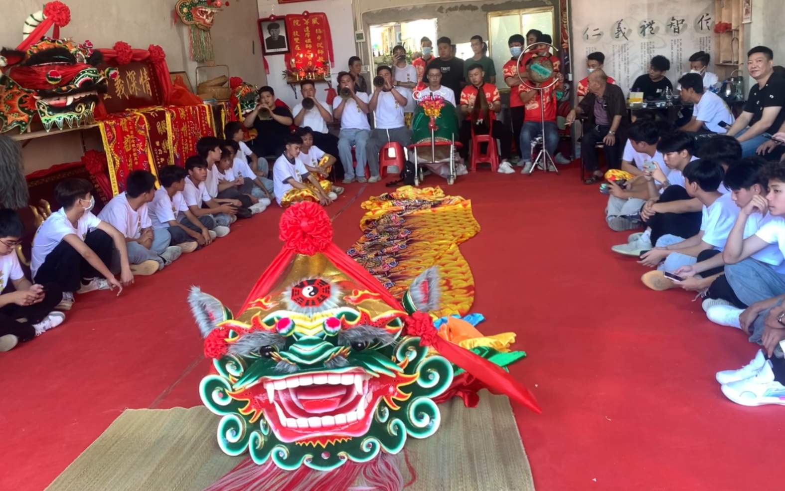 海陆丰虎狮-添师拳老四营武术纪念馆麒麟狮汇演