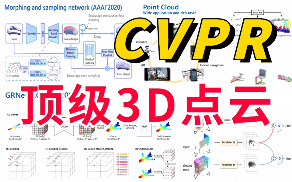 CVPR顶级3D点云讲解!大佬带你快速掌握点云补全的方法梳理及最新进展 CVPR/计算机视觉/3D点云哔哩哔哩bilibili