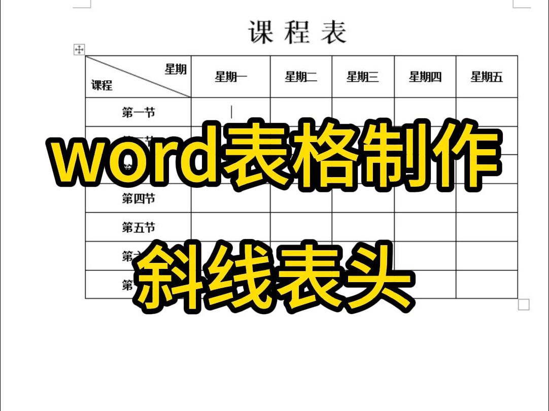 办公软件技巧,word表格制作斜线表头视频教程哔哩哔哩bilibili