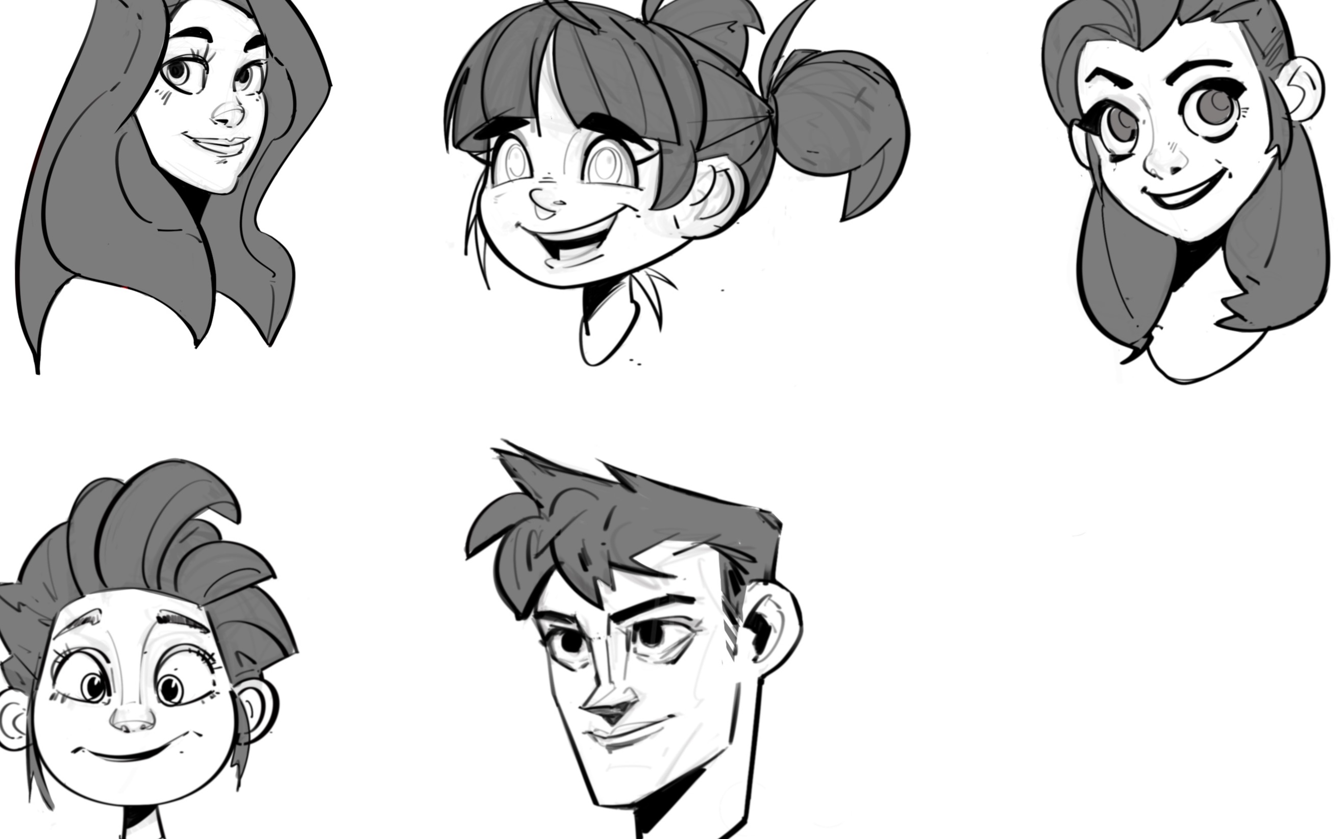 欧美风插画 ipad 线稿绘制