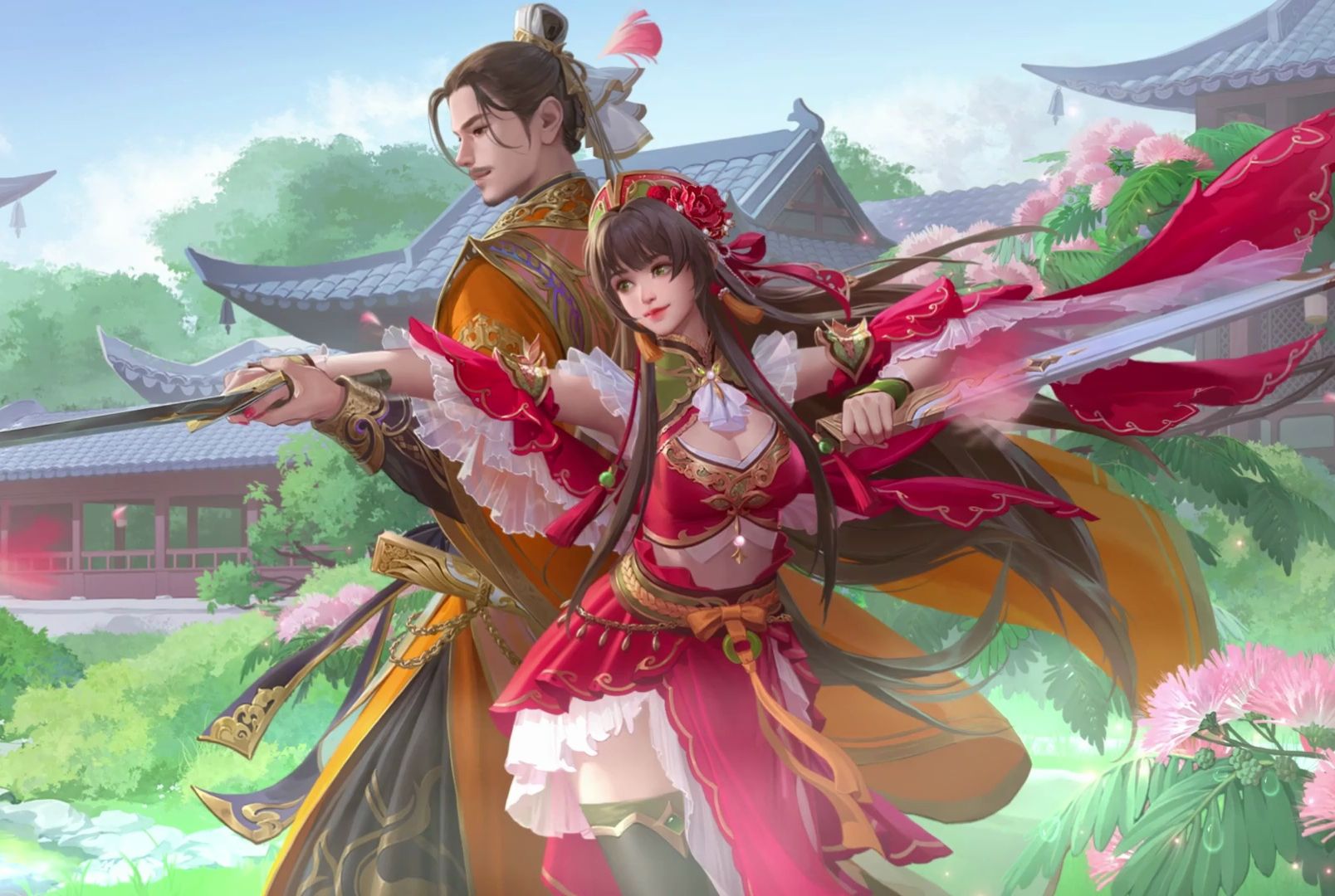 【三国杀ol】传说动态皮肤「剑舞锦绣*界刘备&孙尚香」