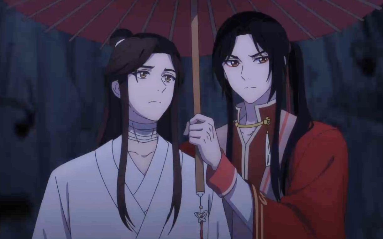 天官赐福第11集名场面三郎为谢怜撑伞挡蛇雨画面太美进来你就出不去了